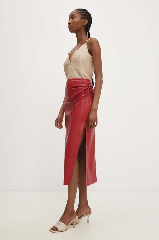 Kožená sukně Answear.LAB WS24.SDD002 červená WS24