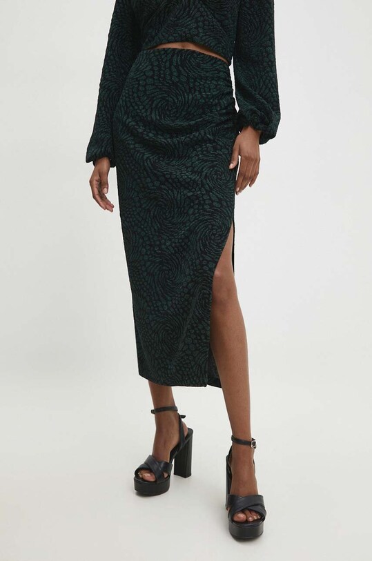 Спідниця Answear.LAB midi зелений WS24.SDD006
