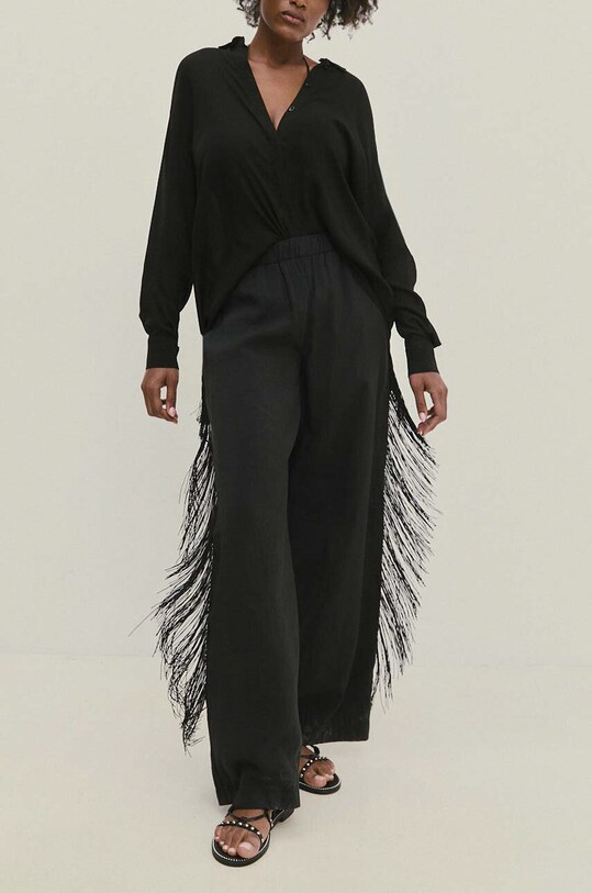 Παντελόνι Answear.LAB WS24.SPD005 μαύρο WA24