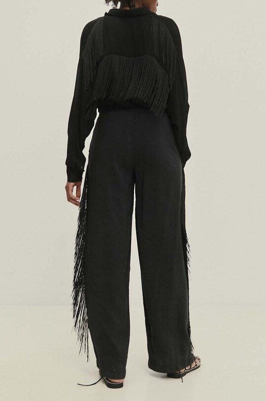 Ρούχα Παντελόνι Answear.LAB WS24.SPD005 μαύρο