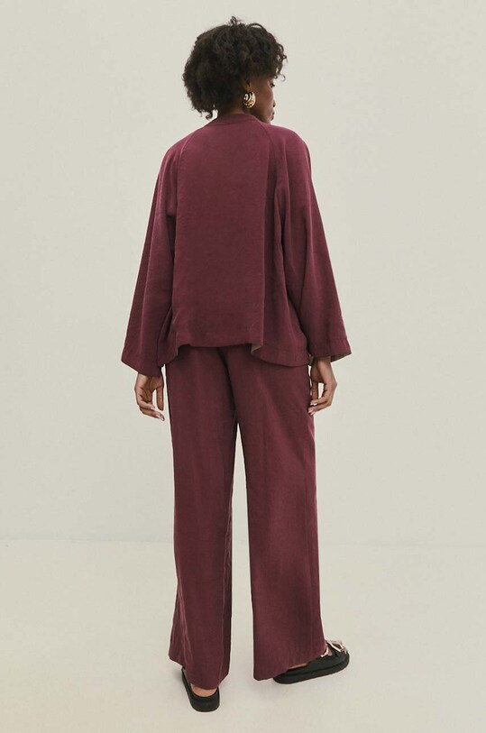 Îmbrăcăminte Answear Lab pantaloni WS24.SPD009 burgundia