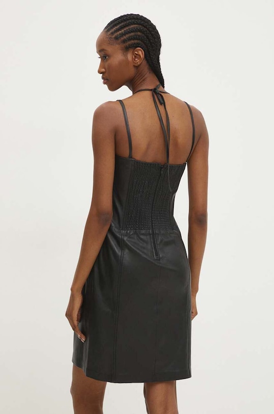 Îmbrăcăminte Answear Lab rochie de piele WS24.SSD001 negru