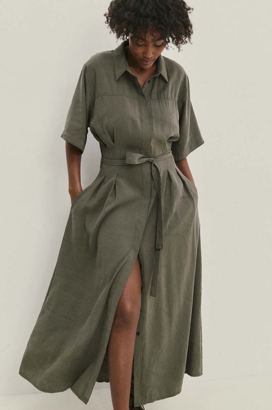 Answear Lab sukienka casual zielony WS24.SSD011