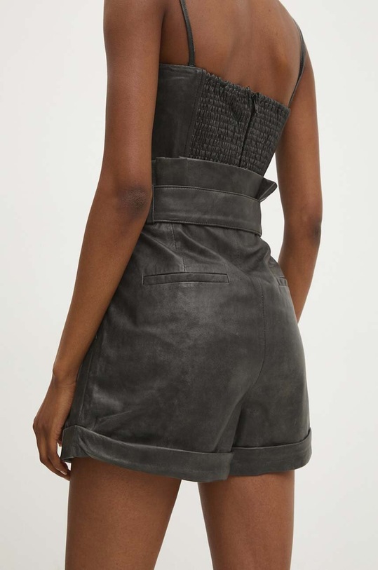 Odzież Answear Lab szorty skórzane WS24.SZD001 szary