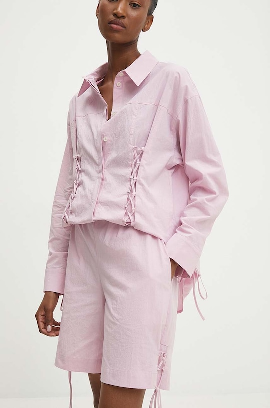 Answear Lab pantaloni scurti din bumbac bumbac roz WS24.SZD121