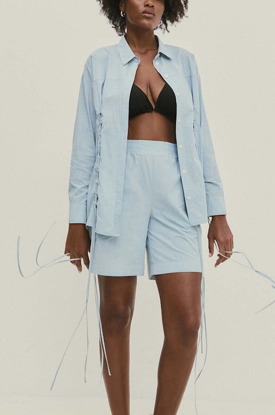 Хлопковые шорты Answear.LAB WS24.SZD121 голубой