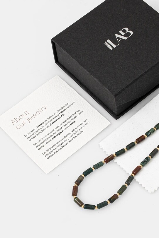 Accesorii Answear Lab colier din agată, realizat manual WS25.AKD00A verde