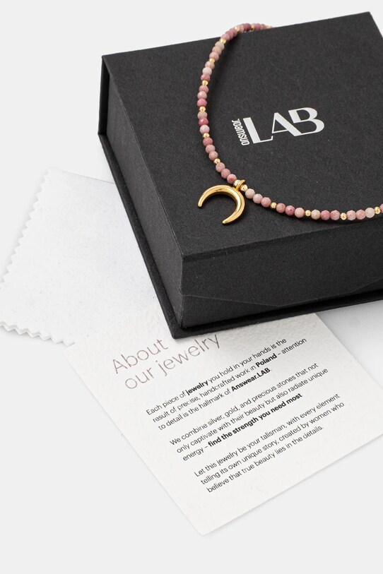 Кольє lunula ручної роботи з родонітом Answear.LAB рожевий WS25.AKD00I