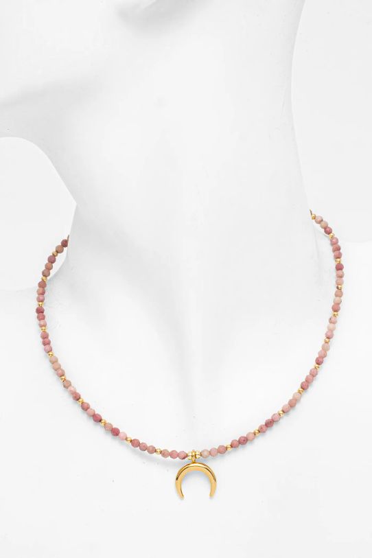 Кольє lunula ручної роботи з родонітом Answear.LAB WS25.AKD00I рожевий