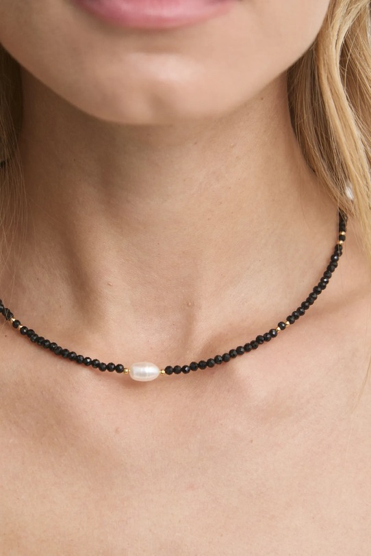 Answear Lab colier cu perle de cultură și turmalină, realizat manual WS25.AKD00J