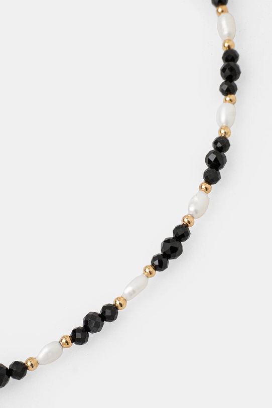 Accesorii Answear Lab colier cu perle de cultură și turmalină, realizat manual WS25.AKD00K negru