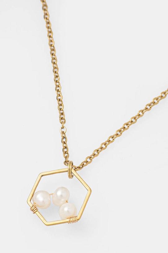 Accesorii Answear Lab colier cu perle de cultura, lucrat manual WS25.AKD00L aur