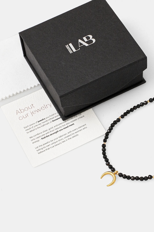 Answear Lab colier cu onix, realizat manual negru WS25.AKD011