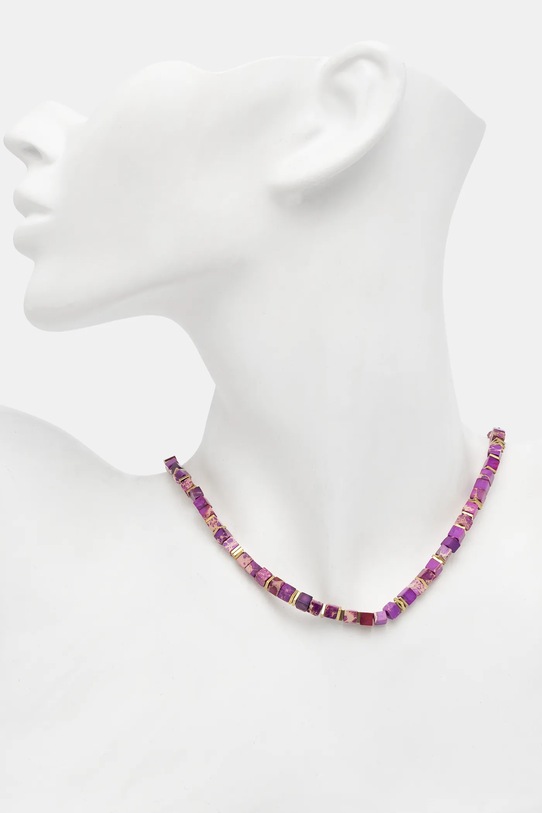 Doplnky Náhrdelník s cisárskym jaspisom, ručne vyrobený Answear Lab WS25.AKD016 ružová