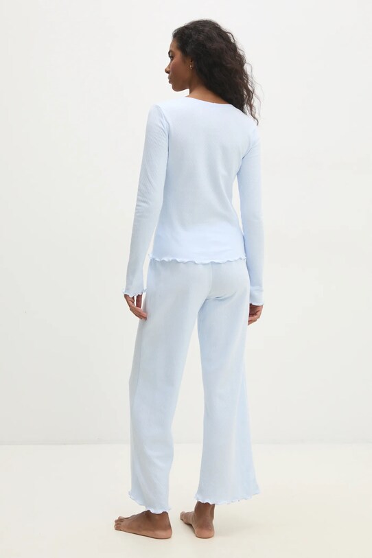 Answear Lab pijamale de bumbac WS25.BID003 albastru WS25