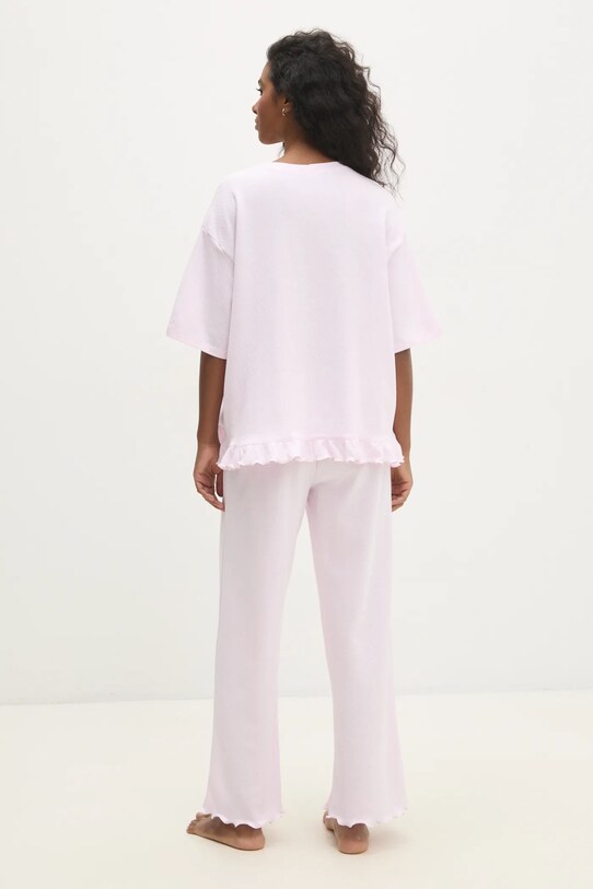 Answear Lab pijamale de bumbac WS25.BID005 roz WS25