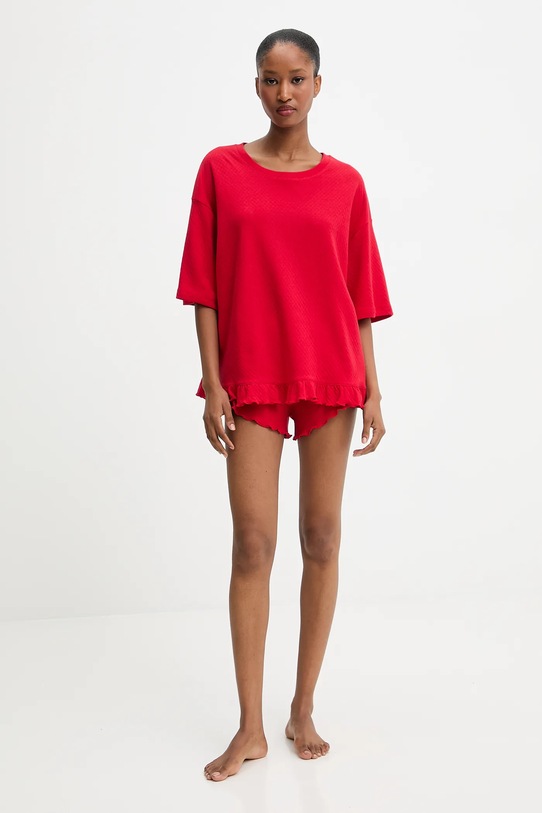 Answear Lab piżama bawełniana WS25.BID006 czerwony