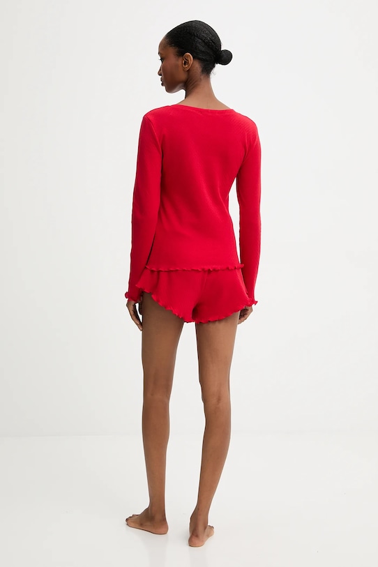 Answear Lab piżama bawełniana czerwony WS25.BID00B