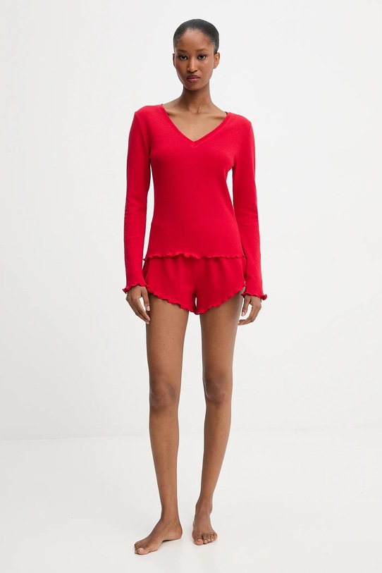 Answear Lab pijamale de bumbac WS25.BID00B rosu