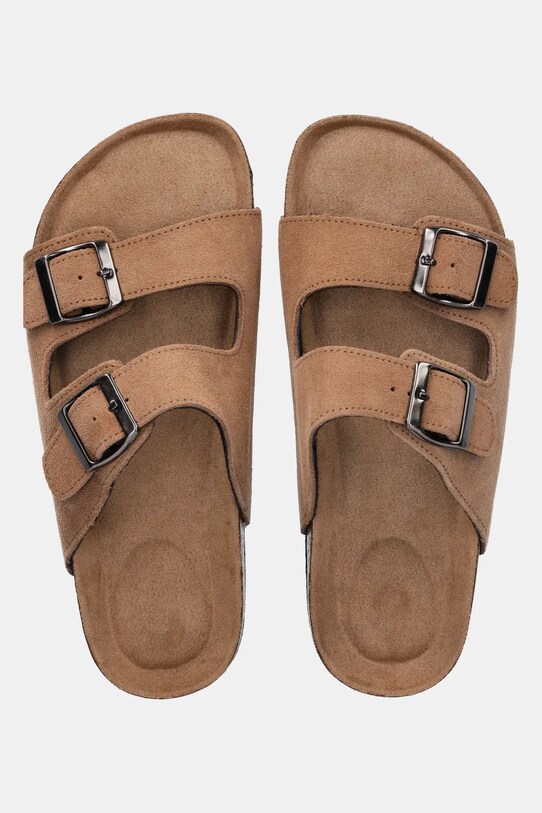 Kožené šľapky Answear.LAB béžová TX.2420