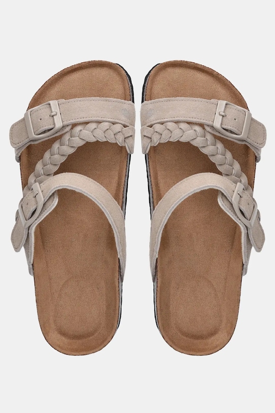 Answear Lab papuci din piele bej TX.2411