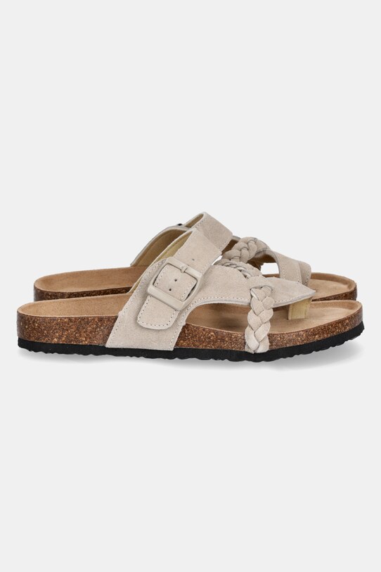 Answear Lab papuci din piele TX.2412 bej WS25