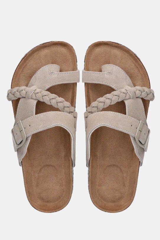 Answear Lab papuci din piele bej TX.2412