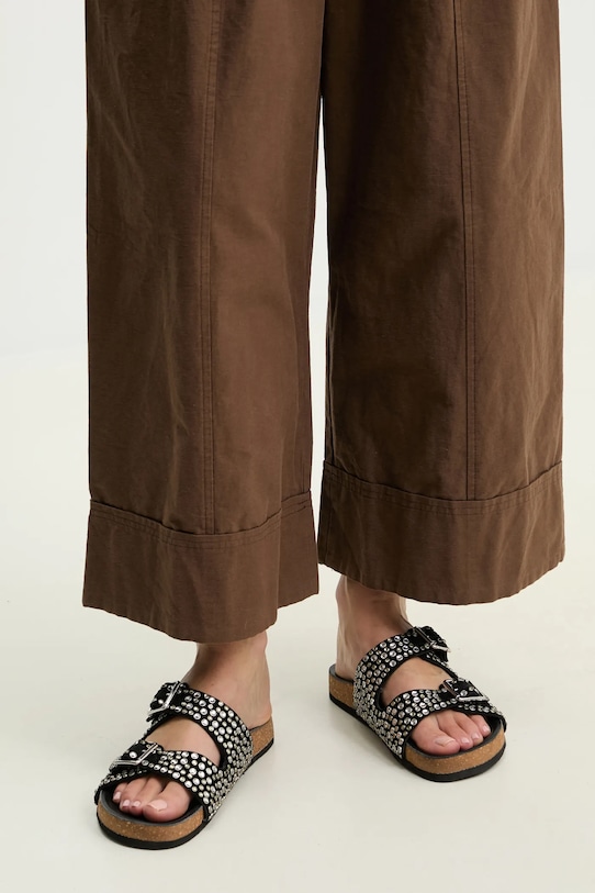 Šľapky Answear.LAB plochý čierna RSP10424