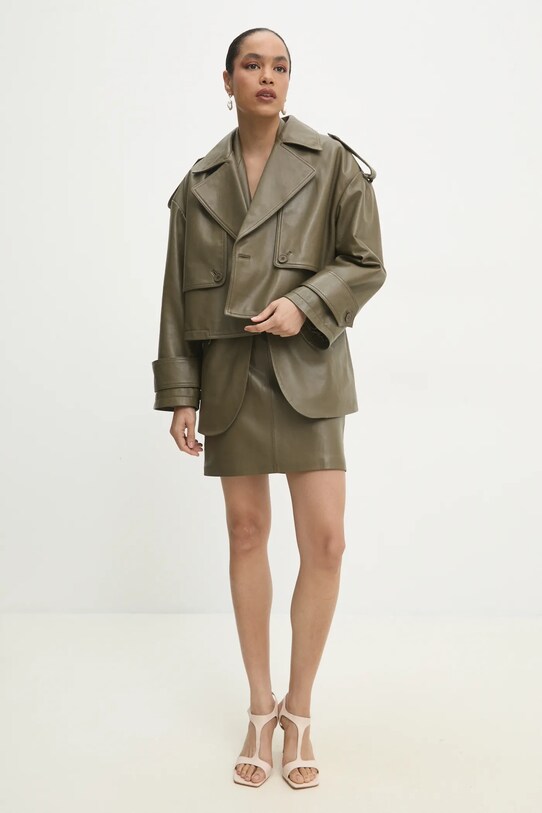 Answear Lab blazer in pelle WS25.KZD003 verde WS25