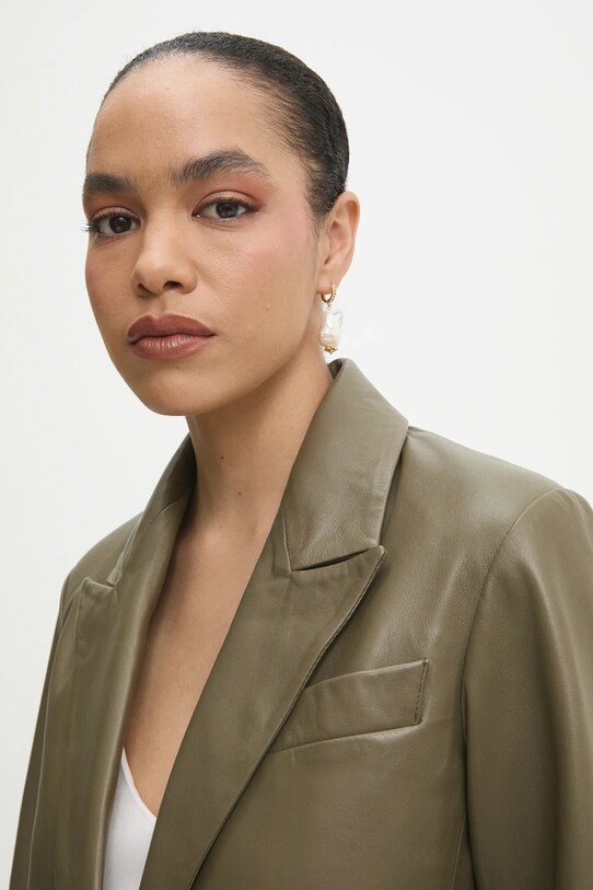 Answear Lab blazer in pelle WS25.KZD003 verde
