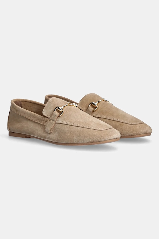 Answear Lab mocasini din piele intoarsa 18172 bej WS25