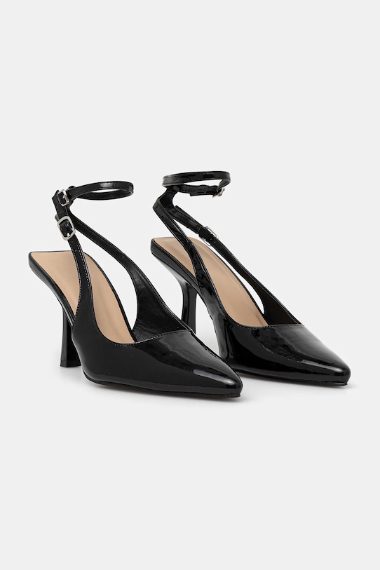 Lodičky Answear.LAB imitace lakované kůže černá SALADO85