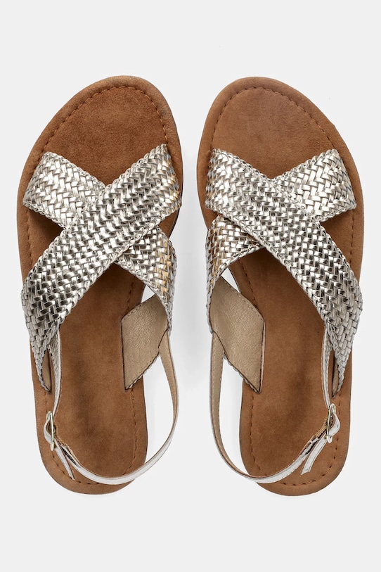 Answear Lab sandale de piele aur DE6243