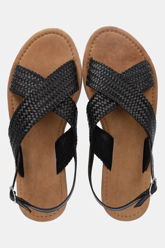 Answear Lab sandale de piele negru DE6243