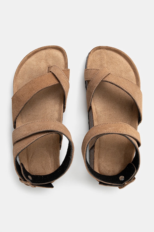 Answear.LAB sandały zamszowe WS24.OBD01S beżowy