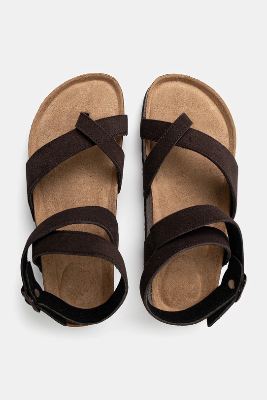 Answear Lab sandale din piele intoarsa maro WS24.OBD01S