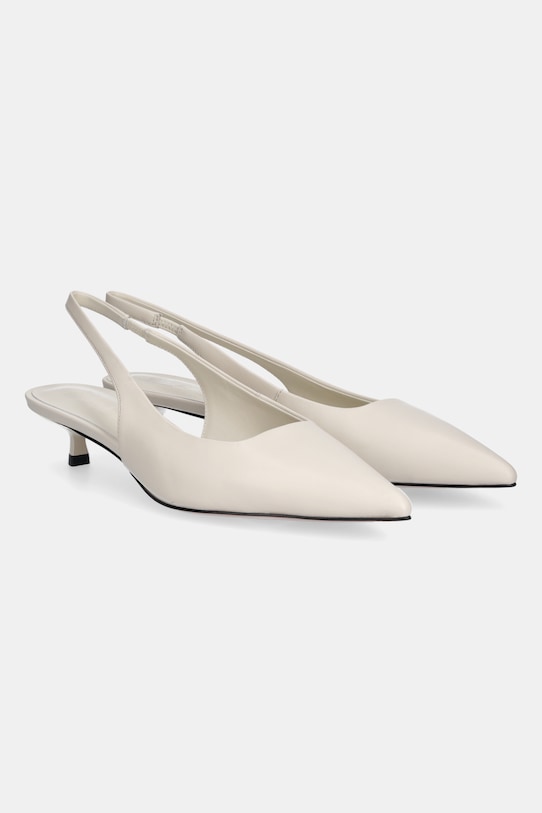 Answear.LAB tacchi in pelle kitten heel bianco LT2024.65