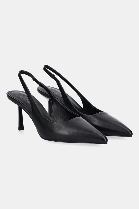 Answear Lab stilettos de piele subțire negru LT2024.66