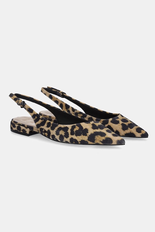 Answear Lab velúr balerina nyitott sarok barna V1381.195.1