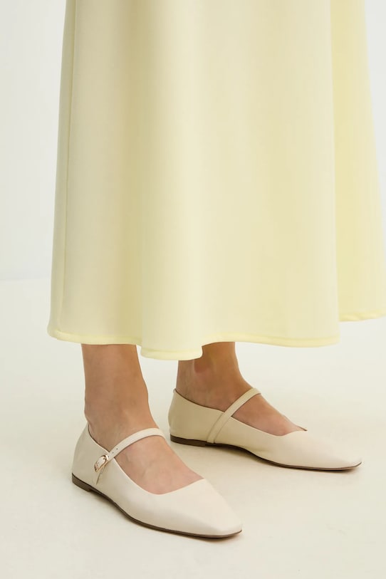 Answear Lab balerini de piele bej V1936.15.2