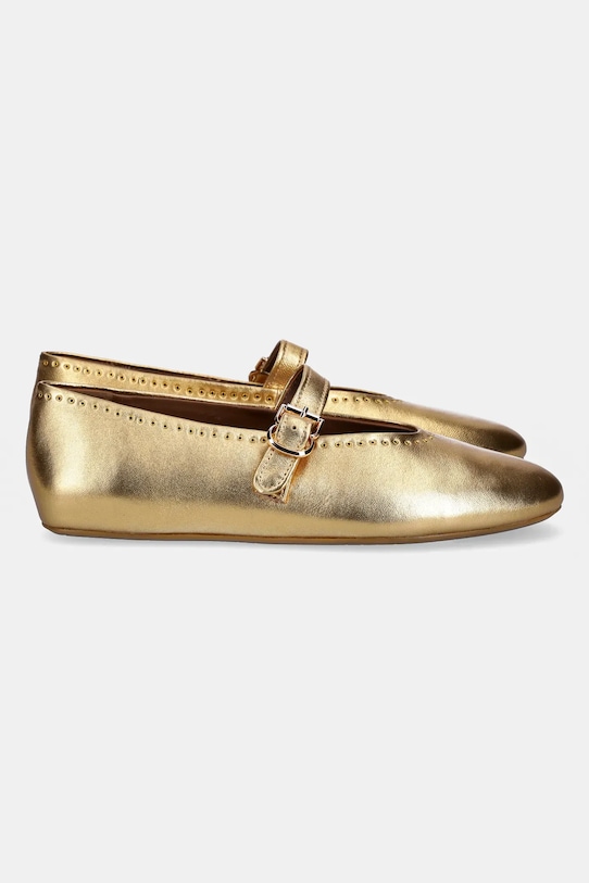 Answear.LAB baleriny skórzane V1860.1.1 złoty WS25