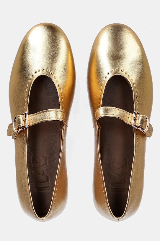 Answear.LAB baleriny skórzane złoty V1860.1.1