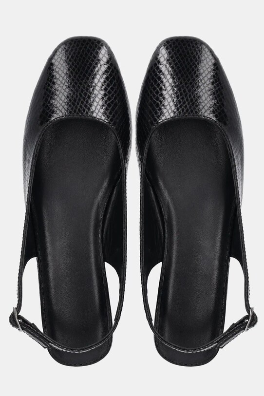 Answear Lab balerini de piele negru 41919