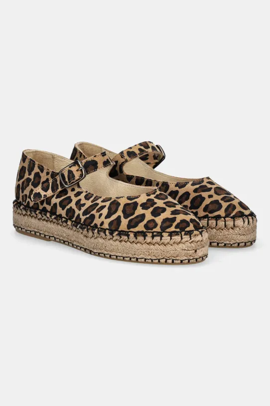 Answear Lab espadryle zamszowe platforma brązowy 907