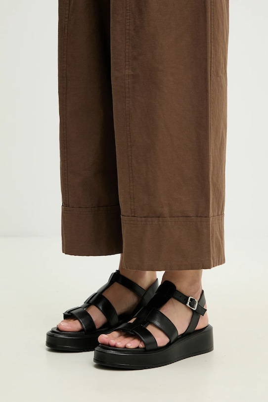 Кожаные сандалии Answear.LAB платформа чёрный 20006