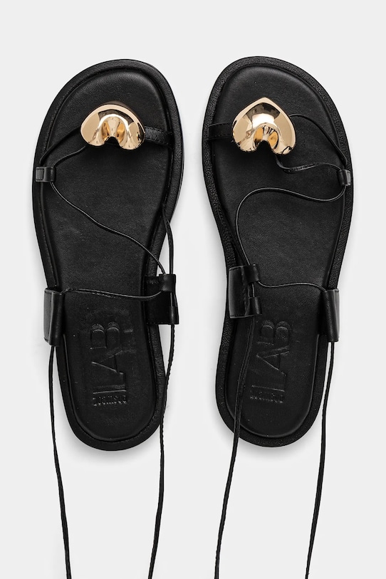 Answear Lab sandały skórzane 19220 czarny