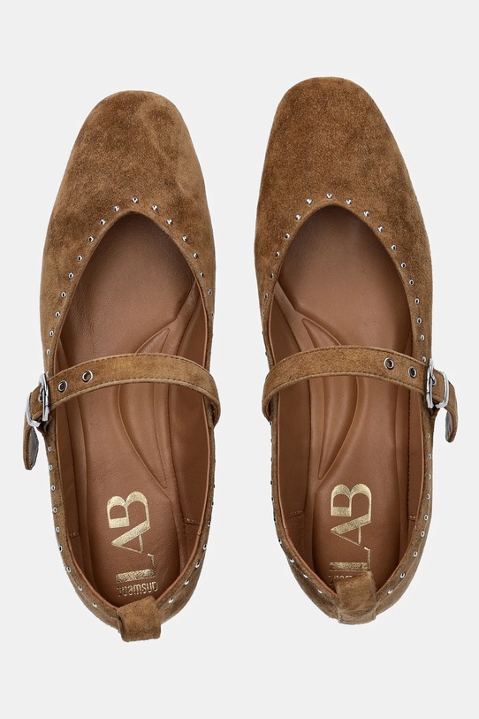 Balerinke od brušene kože Answear.LAB smeđa SHTB24010C055.HWK