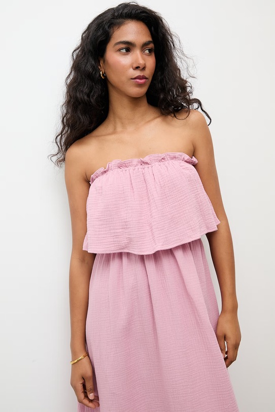 Хлопковое платье Answear.LAB 8870.p.flk розовый WS25