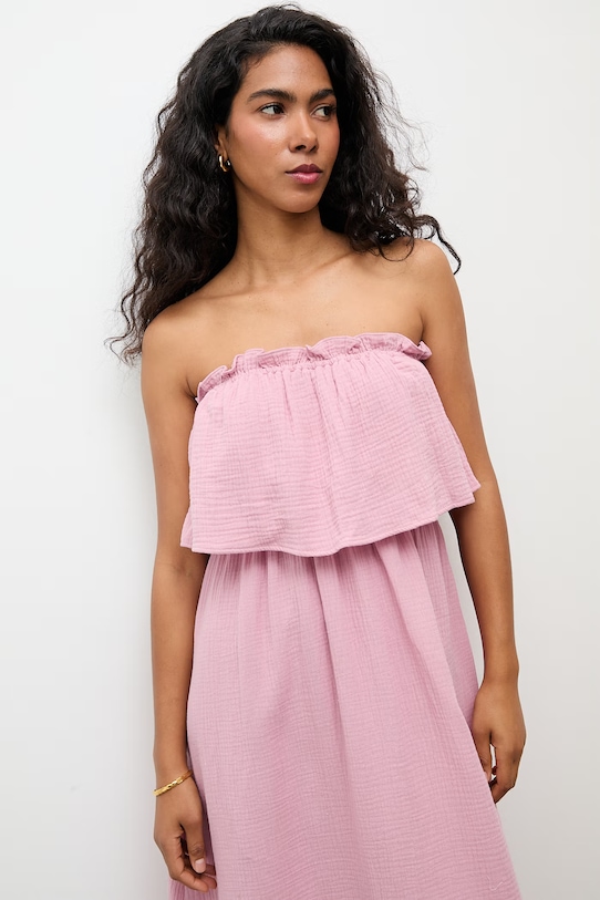 Хлопковое платье Answear.LAB 8870.p.flk розовый WS25