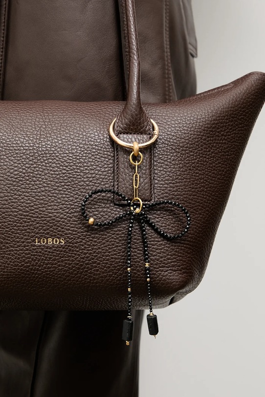 Answear.LAB brelok kamień naturalny czarny WS26-AKD000